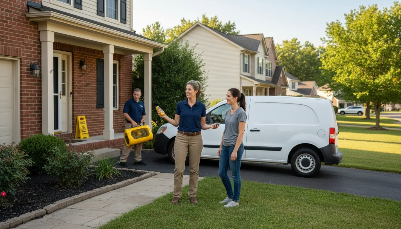 Residential water damage restoration in Palos Heights, IL